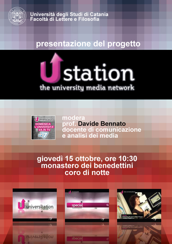 Locandina della presentazione del progetto Ustation